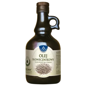 Olej słonecznikowy tłoczony na zimno, 500 ml