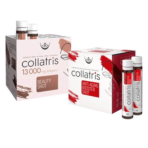 Zestaw Collatris Beauty SHOT 13 000 + Zestaw Collatris Anti-Aging Booster SHOT, 20 fiolek + 20 fiolek