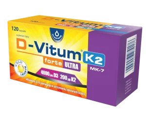 D-Vitum forte ULTRA 4000 j.m. 200 µg K2, 120 kapsułek