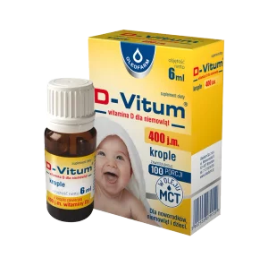 D-Vitum witamina D dla niemowląt krople 400 j.m., 6 ml