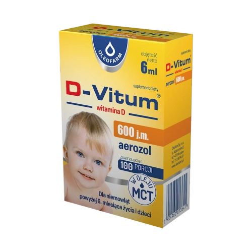D-Vitum witamina D 600 j.m. aerozol, 6ml
