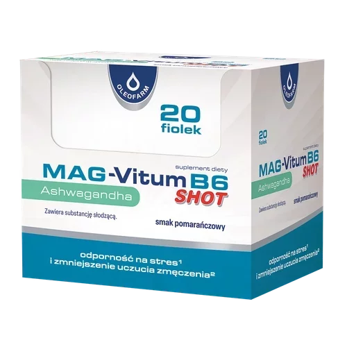 Zestaw 20 x Collatris Beauty SHOT 13000 mg + 20 x Mag-Vitum B6 Ashwagandha SHOT