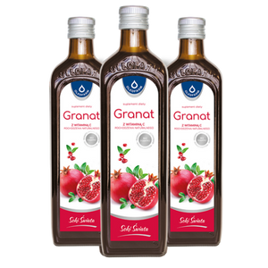 Zestaw 3x sok z owoców granatu z naturalną witaminą C, 3 x 490 ml