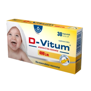 D-Vitum witamina D dla niemowląt 400 j.m. – 30 kaps. twist-off