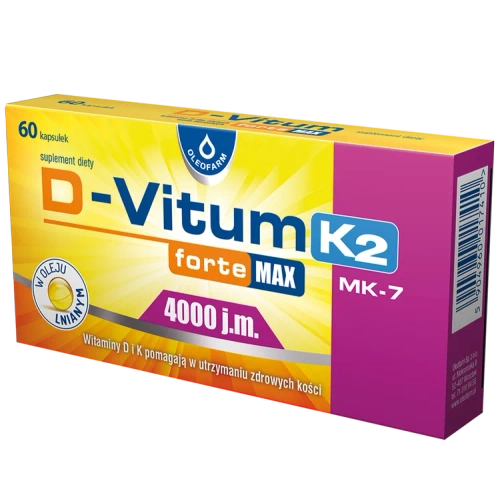 D-Vitum forte Max 4000 j.m. K2, 60 kapsułek