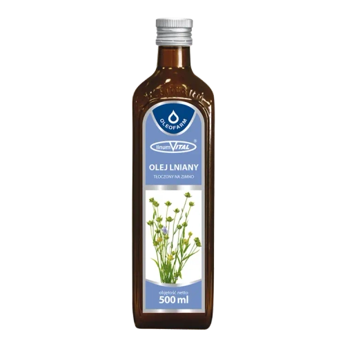 LinumVital® - olej lniany tłoczony na zimno, 500 ml