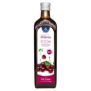 Wiśnia - 100% sok NFC z owoców wiśni z witaminą C, 490 ml