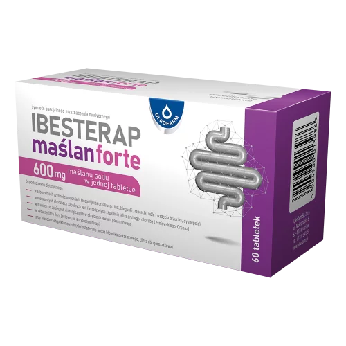 IBESTERAP maślan forte, 600mg maślanu sodu, 60 tabletek