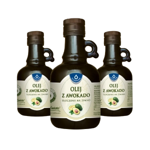Zestaw 3 x olej z awokado tłoczony na zimno, 3 x 250 ml