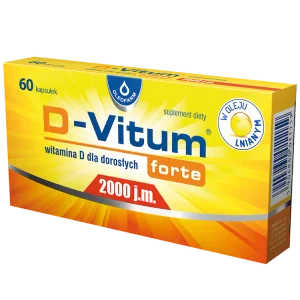 D-Vitum Forte 2000 j.m., witamina D dla dorosłych, 60 kapsułek