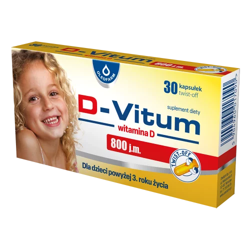 D-Vitum witamina D 800 j.m. 30 kapsułek "twist-off"