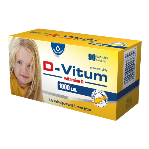 D-Vitum witamina D 1000 j.m., 90 kapsułek twist-off