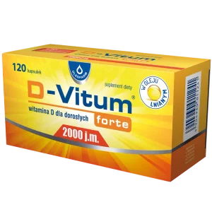 D-Vitum Forte 2000 j.m., witamina D dla dorosłych, 120 kapsułek