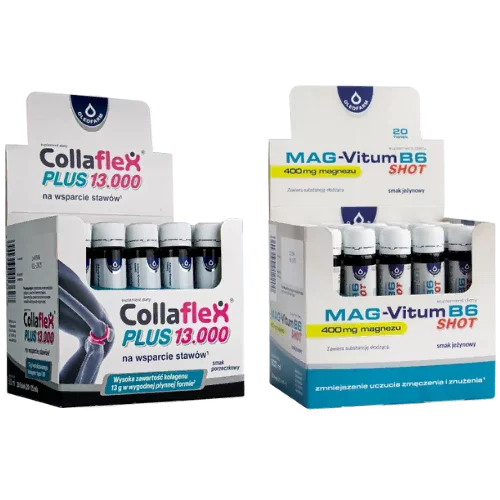 Zestaw Collaflex PLUS 13 000 + Mag-Vitum B6 SHOT, 20 fiolek + 20 fiolek