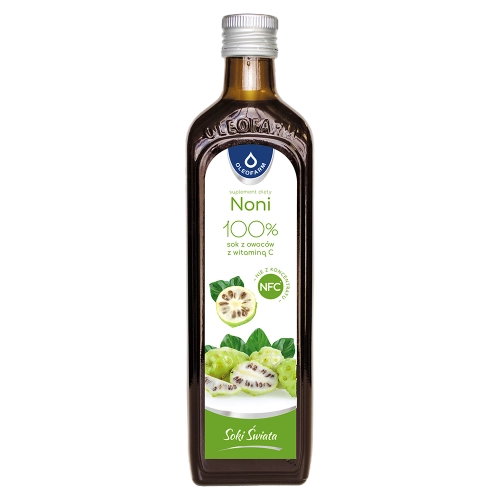 Noni - 100% sok NFC z owoców noni z witaminą C, 490 ml