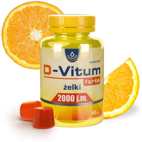 D-Vitum forte 2000 j.m., 60 żelków