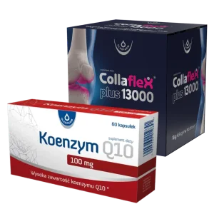 Zestaw Collaflex PLUS 13 000 + Koenzym Q10, 20 fiolek +60 kapsułek