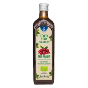 Żurawina - 100% sok NFC z owoców żurawiny ekologiczny, 490 ml