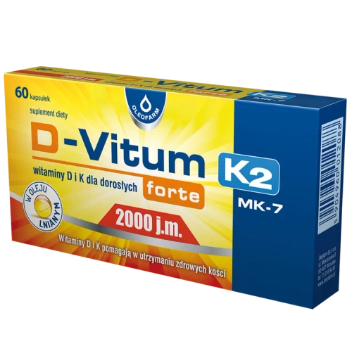 D-Vitum forte 2000 j.m. K2, 60 kapsułek