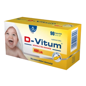 D-Vitum witamina D dla niemowląt 400 j.m., 90 kapsułek twist-off
