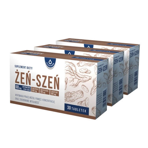 Zestaw 3 x Żeń-szeń, 3 x 60 tabletek