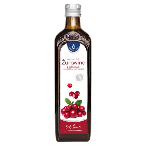 Żurawina, sok z żurawiny z naturalną witaminą C, 490 ml