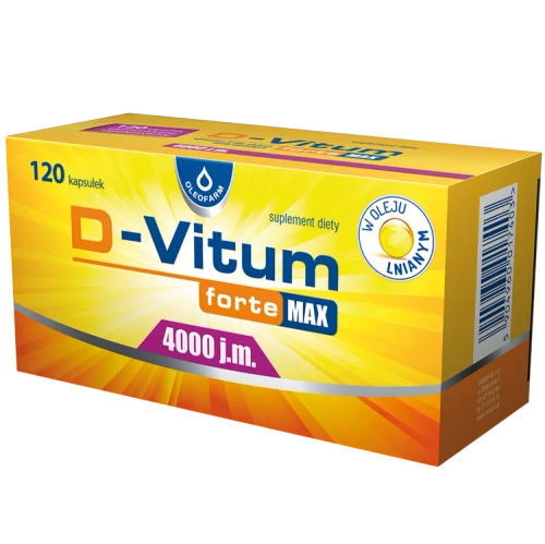 D-Vitum forte Max 4000 j.m., 120 kapsułek