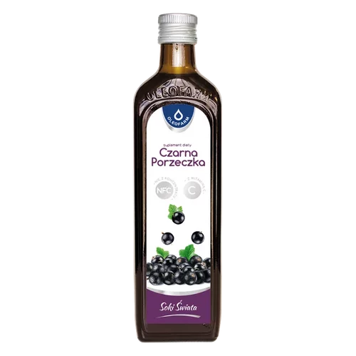 Czarna porzeczka - 100% sok NFC z czarnej porzeczki z witaminą C - KRÓTKA DATA, 490 ml