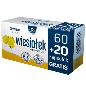 Wiesiołek OleoVitum, 80 kapsułek (60+20 GRATIS)