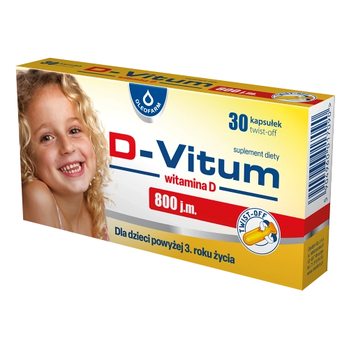 D-Vitum witamina D 800 j.m., 30 kapsułek twist-off