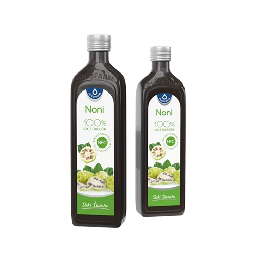 Zestaw 2 x Noni - 100% sok NFC z owoców noni z witaminą C, 2 x 490 ml