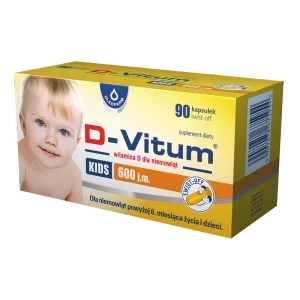 D-Vitum KIDS witamina D dla dzieci 600 j.m., 90 kapsułek twist-off