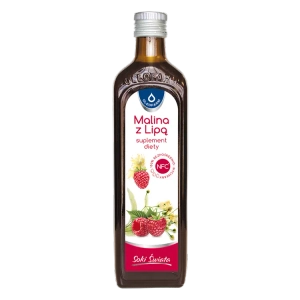 Malina z Lipą - sok NFC z owoców malin i kwiatów lipy, 490 ml