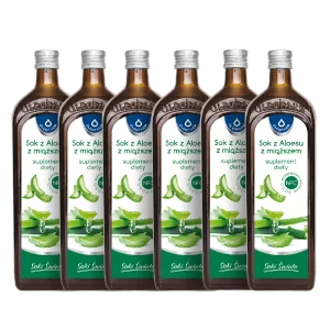 Zestaw 6 x Sok z aloesu z miąższem, 6 x 1000 ml