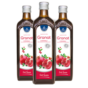 Zestaw 3x sok z owoców granatu z naturalną witaminą C, 3 x 490 ml