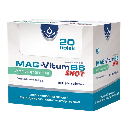 Zestaw Mag-Vitum B6 Ashwagandha SHOT, 20 fiolek