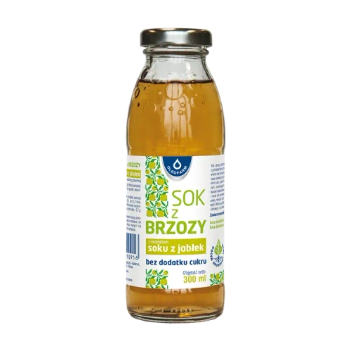 Sok z brzozy z dodatkiem soku z jabłek bez dodatku cukru, 300 ml