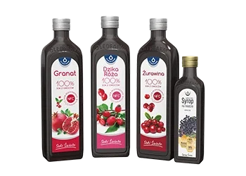 Chwila przyjemności - zestaw 3 soków + 1 syrop