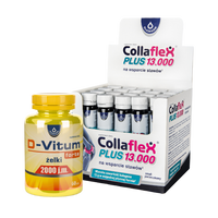 Zestaw 20 x Collaflex PLUS 13.000 + D-Vitum forte 2000 j.m., 60 żelków