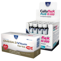 Zestaw 20 x Collaflex PLUS 13.000 + Omega 3 - Vitum forte 60 kapsułek