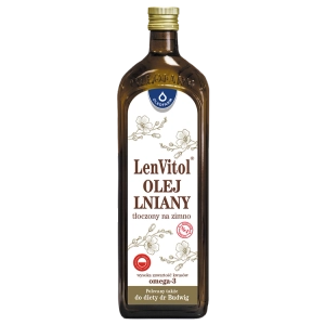 LenVitol® - olej lniany tłoczony na zimno, 1000 ml