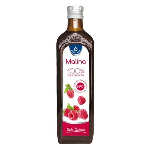 Malina - 100% sok NFC z owoców malin, 490 ml