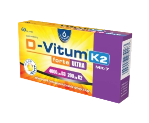 D-Vitum forte ULTRA 4000 j.m. 200 µg K2, 60 kapsułek