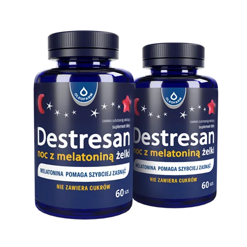 Zestaw 2 x Destresan noc z melatoniną, 2 x 60 żelków