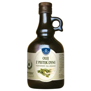 Olej z pestek dyni tłoczony na zimno, 500 ml