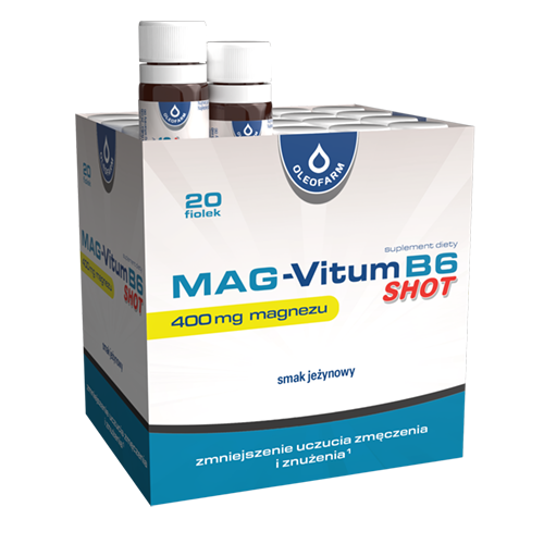 Zestaw Mag-Vitum B6 SHOT, 20 fiolek