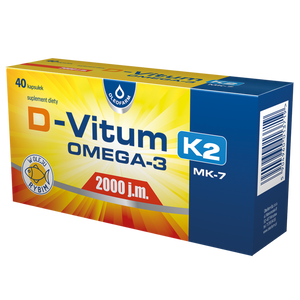 D-Vitum 2000 j.m. K2 MK-7 OMEGA-3, 40 kapsułek