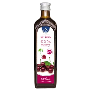 Wiśnia - 100% sok NFC z owoców wiśni z witaminą C, 490 ml