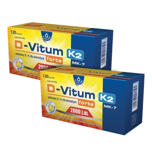 Zestaw 2 x D-Vitum forte MAX 2000 K2, 2 x 120 kapsułek