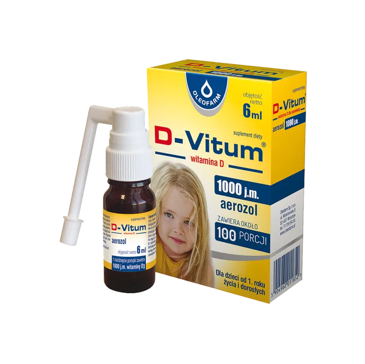 D-Vitum witamina D 1000 j.m. aerozol, 6ml